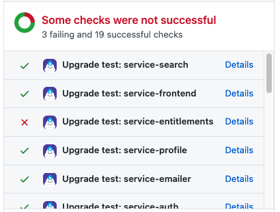 Example upgrade tests